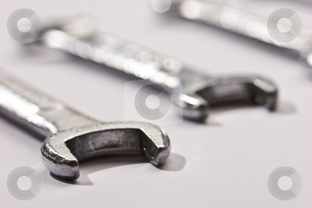 Spanner Spanner stock photo, Tools series: close up of steel spanner by Gennady Kravetsky