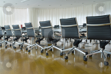 To use this stock image in your creative project, please select the size you need over to the right and click the "Add to Cart" button.
Your downloaded image will come with the Cutcaster watermark removed so don’t worry about the watermark you see on this page. Conference Room stock photo, Board room, office, work place, conference, chairs, table by Adam Radosavljevic