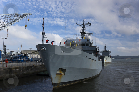 HMNB Devonport HMNB Devonport stock photo, Warship in Her Majestys Naval Base Devonport in Plymouth by Stephen Meese