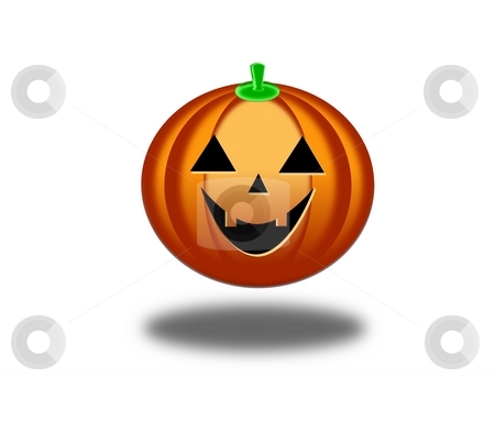 Halloween Pumkin WB Halloween Pumkin WB stock photo, Smiling orange Halloween pumkin on white background by Henrik Lehnerer