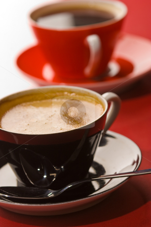 Coffee Coffee stock photo, Drink series: two cups of hot coffee by Gennady Kravetsky