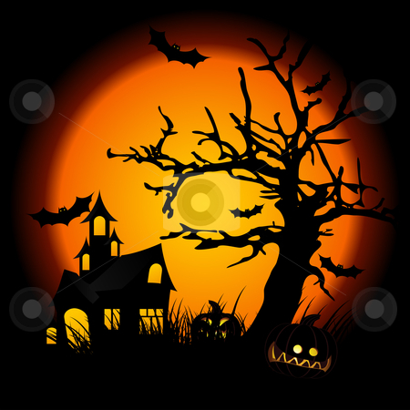 To use this stock image in your creative project, please select the size you need over to the right and click the "Add to Cart" button.
Your downloaded image will come with the Cutcaster watermark removed so don’t worry about the watermark you see on this page. Halloween night stock vector clipart, Halloween night with pumpkin in grass tree bat and hunting house in background by Vadym Nechyporenko