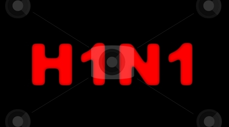 H1N1 Sign H1N1 Sign stock photo, Red sign for H1N1 or swine flu on black background by Henrik Lehnerer