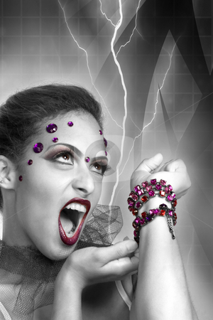 An evil queen with glamorous evil queen makeup. An evil queen with glamorous