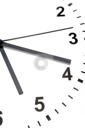 Clock face Clock face stock photo, Clock face over white background. by Les Cunliffe