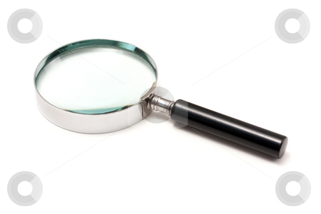 Magnifying glass Magnifying glass stock photo, Magnifying glass on white background by Ingvar Bjork