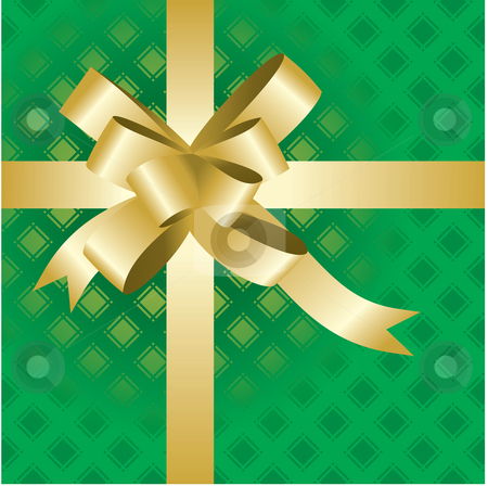 Golden ribbon and bow Golden ribbon and bow stock vector clipart, Golden ribbon and bow - vector illustration by Ilyes Laszlo