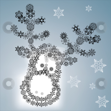 To use this stock image in your creative project, please select the size you need over to the right and click the "Add to Cart" button.
Your downloaded image will come with the Cutcaster watermark removed so don’t worry about the watermark you see on this page. Christmas reindeer stock vector clipart, Christmas reindeer via different snowflakes - vector illustration by ojal_2