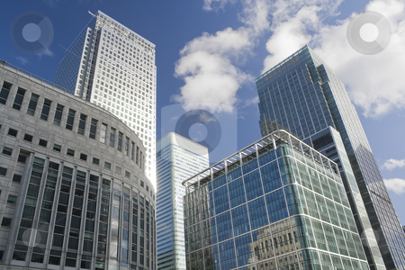 Canary Wharf skyscrapers in London Canary Wharf skyscrapers in London stock photo, Canary Wharf skyscrapers in London in a clear day by Karel Miragaya