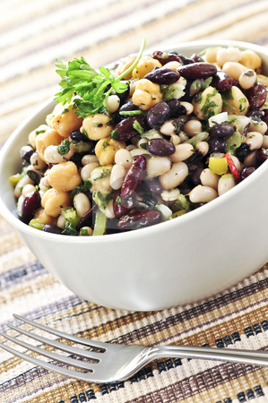 To use this stock image in your creative project, please select the size you need over to the right and click the "Add to Cart" button.
Your downloaded image will come with the Cutcaster watermark removed so don’t worry about the watermark you see on this page. Bean salad stock photo, Vegeterian salad of various beans in bowl close up by Elena Elisseeva
