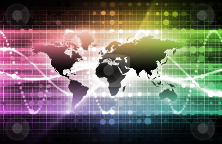 Telecommunications Telecommunications stock photo, Telecommunications Industry with a Dark World Map by Kheng Ho Toh