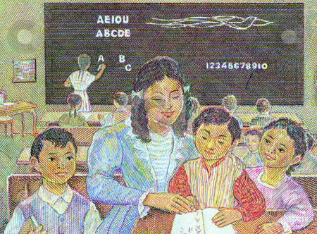 To use this stock image in your creative project, please select the size you need over to the right and click the "Add to Cart" button.
Your downloaded image will come with the Cutcaster watermark removed so don’t worry about the watermark you see on this page. Group of students with teacher stock photo, Group of students with teacher on 5 quatzales 2006 banknote from Guatemala by Georgios Kollidas