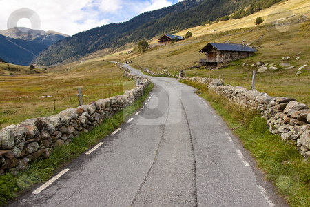 Rural view - Pyrenees Rural view - Pyrenees stock photo, Country route, small stony houses in Pyrenees mountain - Andorra. by Tomasz Parys