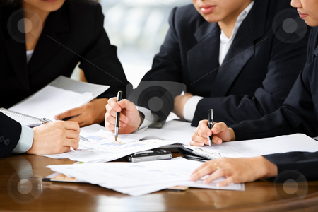To use this stock image in your creative project, please select the size you need over to the right and click the "Add to Cart" button.
Your downloaded image will come with the Cutcaster watermark removed so don’t worry about the watermark you see on this page. Discussion in office stock photo, Discussion between businesspeople in office by Rudyanto Wijaya