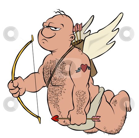 Disgruntled Cupid Disgruntled Cupid stock photo, Well how would you feel if your job was to make everyone ELSE fall in love? by Jonathan Cooke