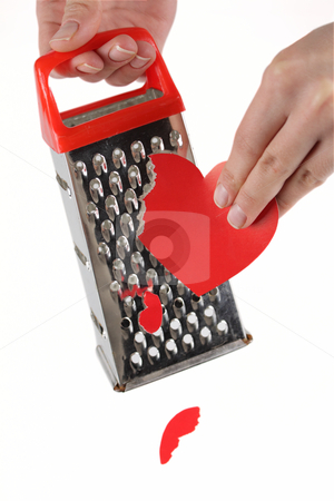 To use this stock image in your creative project, please select the size you need over to the right and click the "Add to Cart" button.
Your downloaded image will come with the Cutcaster watermark removed so don’t worry about the watermark you see on this page. Female hands rubbing heart on a kitchen grater stock photo, Female hands rubbing red paper heart on a kitchen grater by Andrey Efremov