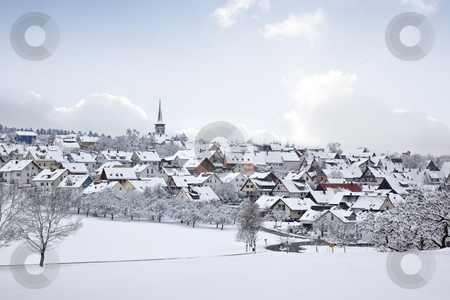 Winter village Winter village stock photo, A photography of a winter village snow land by Markus Gann