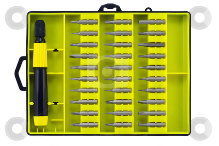 To use this stock image in your creative project, please select the size you need over to the right and click the "Add to Cart" button.
Your downloaded image will come with the Cutcaster watermark removed so don’t worry about the watermark you see on this page. Set of universal screw-drivers stock photo, Replaceable tips of screw-drivers and the holder in a yellow box. Isolated on white. by Aleksandr Volokov