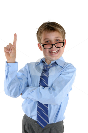 I've got the solution I've got the solution stock photo, A smiling confident child or student with an answer or solution by Leah-Anne Thompson