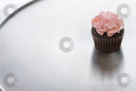 To use this stock image in your creative project, please select the size you need over to the right and click the "Add to Cart" button.
Your downloaded image will come with the Cutcaster watermark removed so don’t worry about the watermark you see on this page. Chocolate Cupcake on Silver Tray stock photo, A chocolate cupcake is sitting on a silver tray. Horizontally framed shot. by Paul Burns