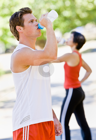 Runner drinking water Runner drinking water stock photo, Runner drinking water by Jonathan Ross