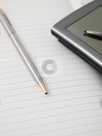 To use this stock image in your creative project, please select the size you need over to the right and click the "Add to Cart" button.
Your downloaded image will come with the Cutcaster watermark removed so don’t worry about the watermark you see on this page. Notebook and pda stock photo, A pen and a pda on a notebook ready to take notes by Felix Manuel Cobos S??nchez