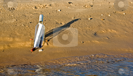 Message in a bottle Message in a bottle stock photo, Great image of a message in a bottle at the waters edge by Phil Morley