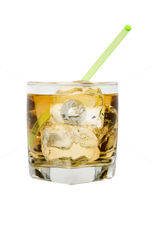 Scotch and Water Scotch and Water stock photo, Scotch and water on the rocks on white background by Gabe Palmer
