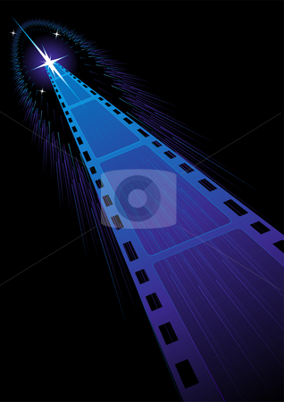 To use this stock image in your creative project, please select the size you need over to the right and click the "Add to Cart" button.
Your downloaded image will come with the Cutcaster watermark removed so don’t worry about the watermark you see on this page. Film strips background stock vector clipart, Background with film strips cooming from stars by Oxygen64