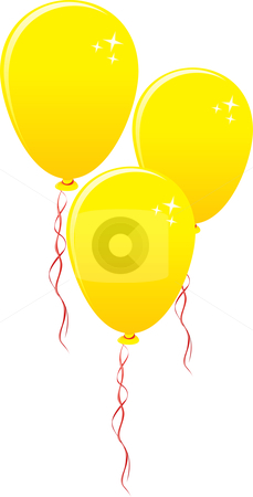 To use this stock image in your creative project, please select the size you need over to the right and click the "Add to Cart" button.
Your downloaded image will come with the Cutcaster watermark removed so don’t worry about the watermark you see on this page. Three gold balloons stock vector clipart, Three gold party balloons isolated on white background by Oxygen64