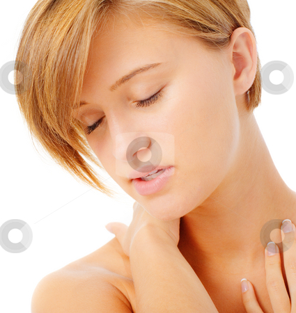 To use this stock image in your creative project, please select the size you need over to the right and click the "Add to Cart" button.
Your downloaded image will come with the Cutcaster watermark removed so don’t worry about the watermark you see on this page. Woman Massaging Herself stock photo, Woman massaing her shoulders and neck, from a complete series of photos. by Christopher Nuzzaco
