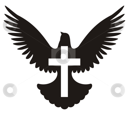 To use this stock image in your creative project, please select the size you need over to the right and click the "Add to Cart" button.
Your downloaded image will come with the Cutcaster watermark removed so don’t worry about the watermark you see on this page. Dove with cross symbol stock vector clipart, Flying dove silhouette with cross by fractal.gr