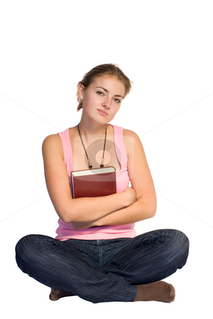 To use this stock image in your creative project, please select the size you need over to the right and click the "Add to Cart" button.
Your downloaded image will come with the Cutcaster watermark removed so don’t worry about the watermark you see on this page. Girl with book stock photo, by Bo Valentino