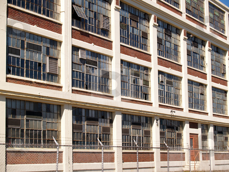 Old factory Old factory stock photo, Many windows on an old factory building by Cynthia Farmer