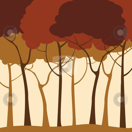 Forest background Forest background stock vector clipart, Forest background in sepias by Richard Laschon