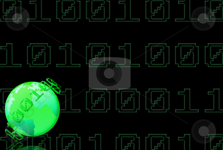 To use this stock image in your creative project, please select the size you need over to the right and click the "Add to Cart" button.
Your downloaded image will come with the Cutcaster watermark removed so don’t worry about the watermark you see on this page. Digital World stock photo, Illustration of world globe with numbers orbit over black background with binary code by Superdumb