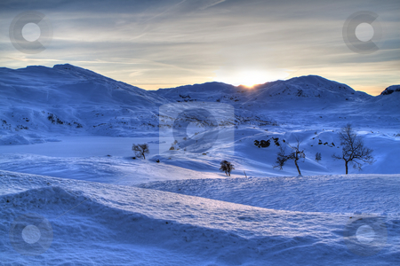 To use this stock image in your creative project, please select the size you need over to the right and click the "Add to Cart" button.
Your downloaded image will come with the Cutcaster watermark removed so don’t worry about the watermark you see on this page. Snowy mountains stock photo, Winter landscape in the Norwegian mountains by Kjersti Jorgensen