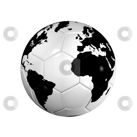 3D isolated Black and white Black And White Globe. 3D isolated Black and white