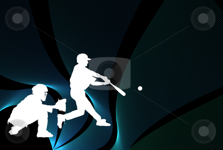 Baseball Wallpaper Baseball Wallpaper stock photo, Baseball illustration with players over black with lines by Superdumb