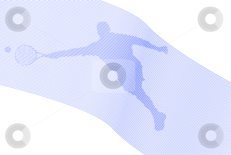 Tennis Over Lines Tennis Over Lines stock photo, Tennis player silhouette over waving lines and white background by Superdumb