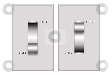 To use this stock image in your creative project, please select the size you need over to the right and click the "Add to Cart" button.
Your downloaded image will come with the Cutcaster watermark removed so don’t worry about the watermark you see on this page. Switch stock photo, Illustration of a grey switch isolated over white background by Superdumb