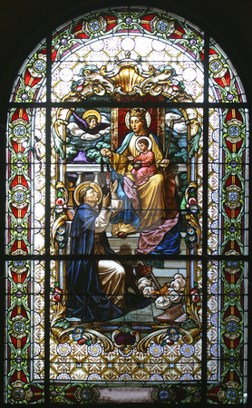 To use this stock image in your creative project, please select the size you need over to the right and click the "Add to Cart" button.
Your downloaded image will come with the Cutcaster watermark removed so don’t worry about the watermark you see on this page. Virgin Mary stock photo, Virgin Mary, stained glass by Zvonimir Atletic
