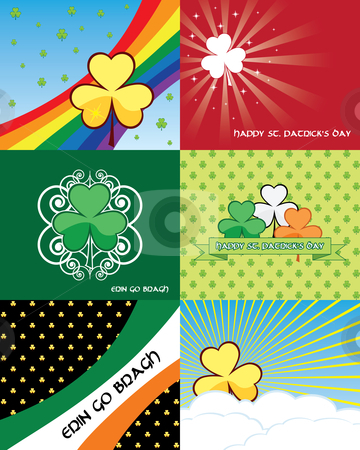 To use this stock image in your creative project, please select the size you need over to the right and click the "Add to Cart" button.
Your downloaded image will come with the Cutcaster watermark removed so don’t worry about the watermark you see on this page. Set of St. Patricks day banners stock vector clipart, Set of St. Patricks day banners - vector illustrations by Nikola Stulic