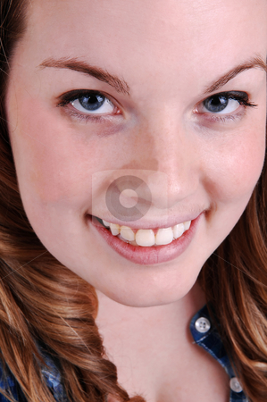 To use this stock image in your creative project, please select the size you need over to the right and click the "Add to Cart" button.
Your downloaded image will come with the Cutcaster watermark removed so don’t worry about the watermark you see on this page. Face shoot of young girl. stock photo, A pretty face with blue eyes and blond hair in closeup,
smiling into the camera. by Horst Petzold