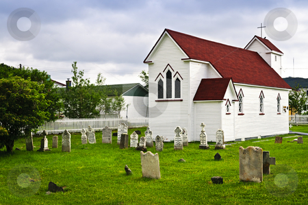 St. Luke's Church and cemetery in Placentia St. Luke's Church and cemetery in Placentia stock photo, St. Luke's Anglican church and cemetery in Placentia Newfoundland, Canada by Elena Elisseeva