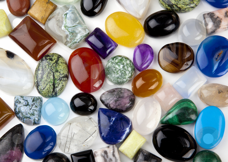 To use this stock image in your creative project, please select the size you need over to the right and click the "Add to Cart" button.
Your downloaded image will come with the Cutcaster watermark removed so don’t worry about the watermark you see on this page. Variety of Cabochons Background stock photo, Variety of cabochon gemstones on white background by Eva Browning