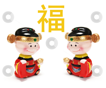 Chinese New Year Figurines Chinese New Year Figurines stock photo, Chinese New Year Figurines on Isolated White Background by Lai Leng Yiap