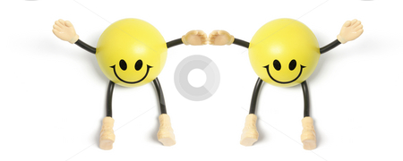 Smileys Smileys stock photo, Smileys on Isolated White Background by Lai Leng Yiap