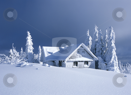 Cottage in winter, Orlicke hory, Czech Republic Cottage in winter, Orlicke hory, Czech Republic stock photo, Cottage in winter, Orlicke hory, Czech Republic by Richard Semik