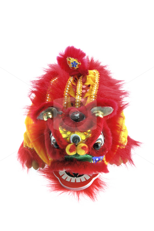 Chinese Lion Dancing Chinese Lion Dancing stock photo, Chinese Lion Dancing on White Background by Lai Leng Yiap